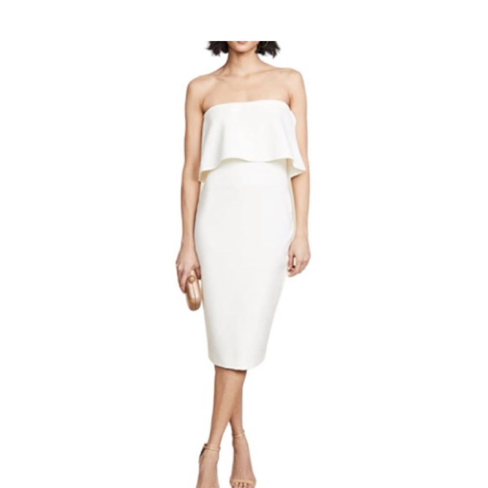 Elegant White Strapless Dress